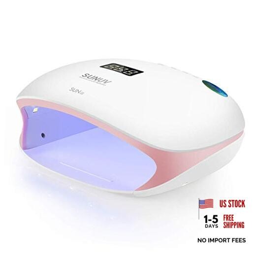 UV Led Nail Lamp for Gel Polishes, 48W UV Gel Nail Dryer for Manicure and Pink