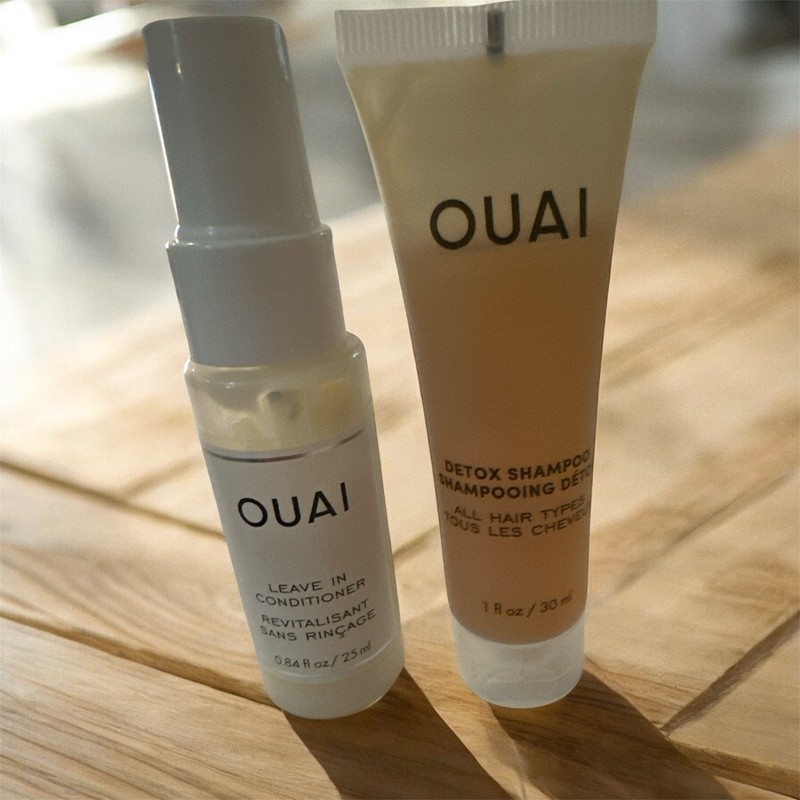 NEW Ouai Detox Shampoo 1oz And Leave In Conditioner .84 Oz Travel Size SEALED
