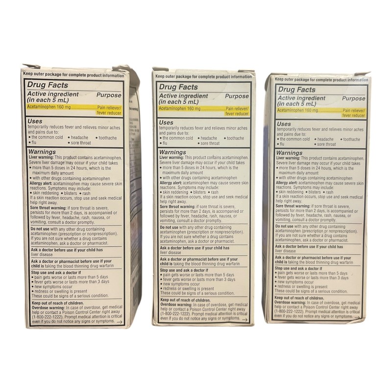 Genexa Kids Pain & Fever Acetaminophen Organic Blueberry 4oz 3 Pack EXP 03/2027 gallery