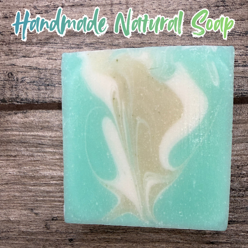 Handmade Cucumber Mint Soap Bar with Grass Fed Beef Tallow