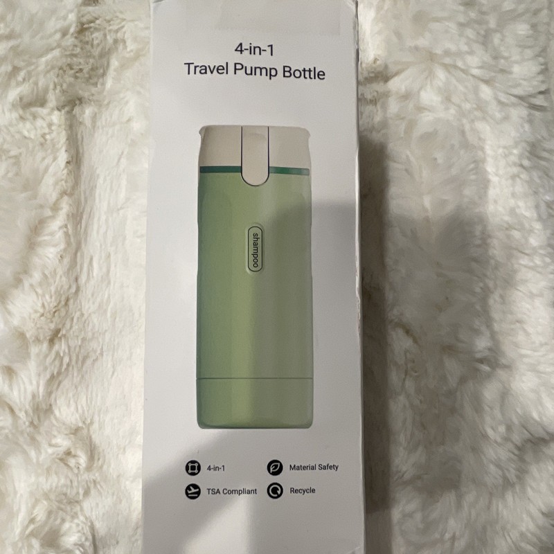 4-in-1 Refillable TSA Compliant Travel Pump Dispenser Bottles 30mL x4 Green