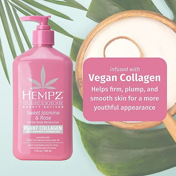 HEMPZ Body Lotion – Sweet Jasmine & Rose Herbal Body Moisturizing – NEW