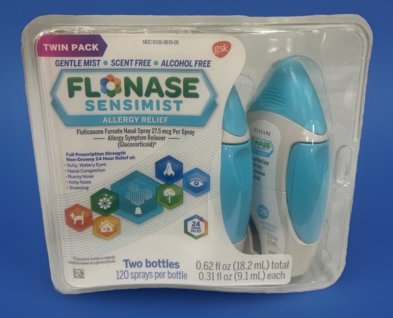 Flonase Sensimist Allergy Relief 120 Sprays Ea. 2 Pack 24HR Non-Drowsy EXP 07/26