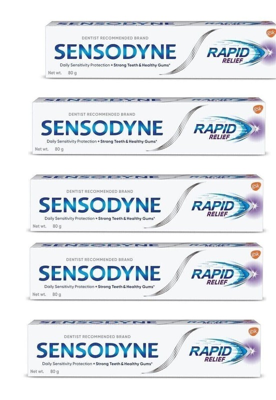 Sensodyne Toothpaste Rapid Relief great Sensitivity manager 🦷 (5x80g) FREE SHIP