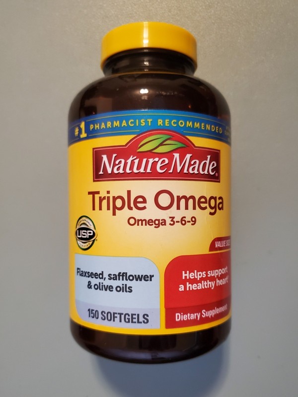 Nature Made Triple Omega 3-6-9 Flaxseed, Safflower, Olive 150 Softgels EXP 2028