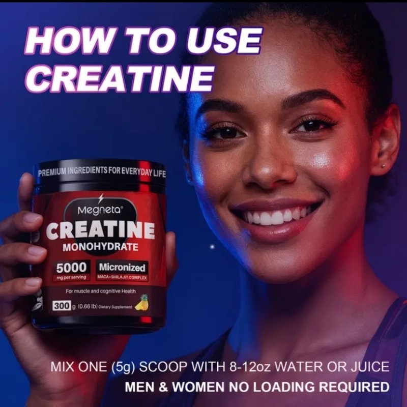 Creatine Monohydrate Powder 🍍 Flavor Sugar Free 2 Month Supply ! gallery