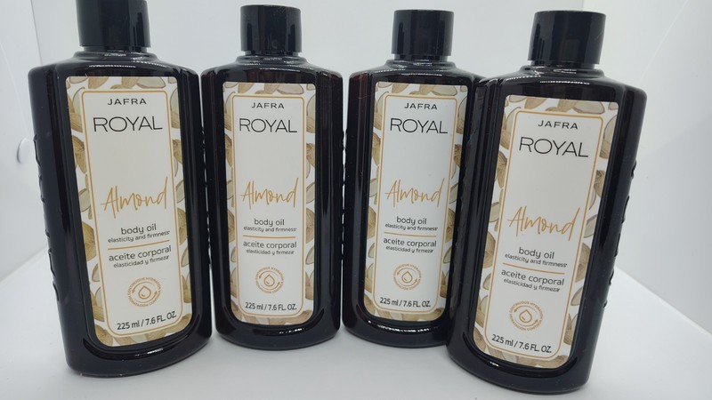 Jafra Royal Almond Body Oil 4 pack total 30.4 FL OZ