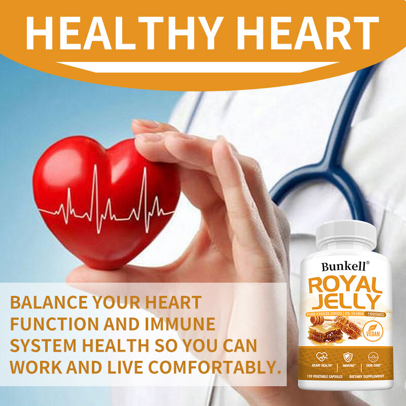 Royal Jelly 570mg Capsules-Supports Heart Function and Immune System-120Capsules gallery