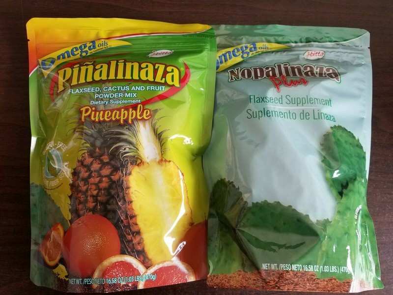 2 PACK PIÑALIZA IBITTA AND NOPALINAZA WITH OMEGA OILS 05/2025 16.5 OZ EACH