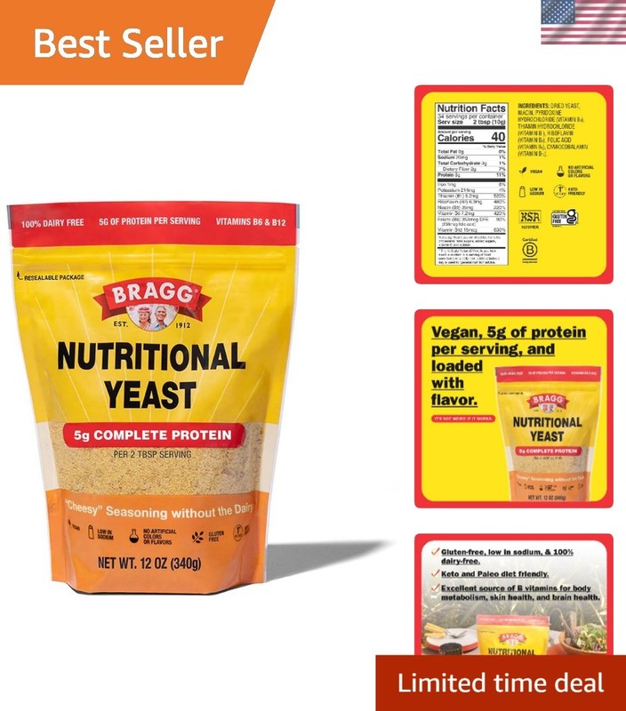 Low-Sodium 12oz Nutritional Yeast Seasoning – Healthy Cheese Substitute