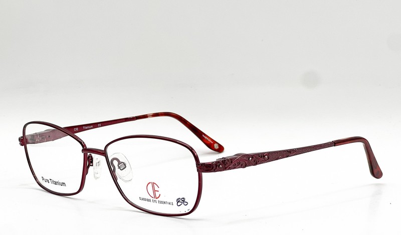 CLASSIQUE EYE ESSENTIALS SEC311T DEEP BURGUNDY AUTHENTIC EYEGLASSES 53-15