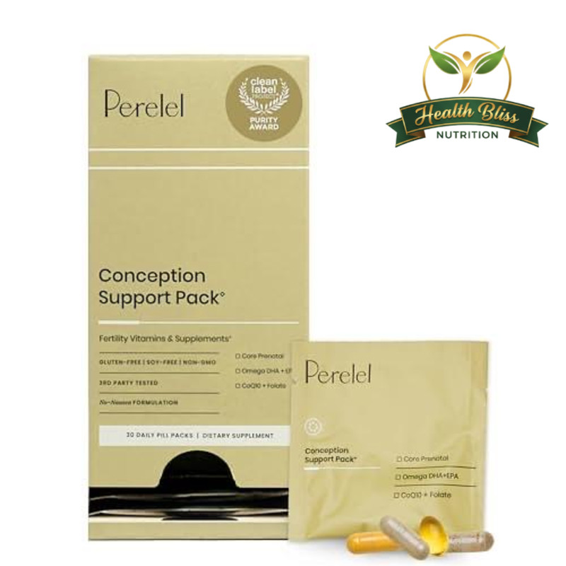 Perelel Conception Support Pack Prenatal Multivitamin DHA CoQ10 30 Packs