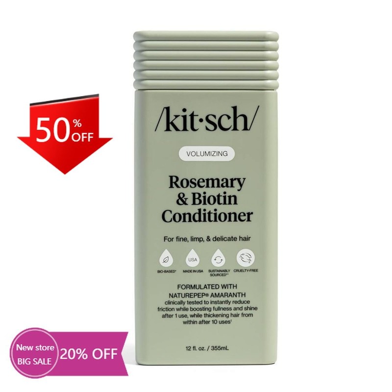 Kitsch Volumizing Rosemary & Biotin Conditioner – 12oz: Paraben-Free, Vegan