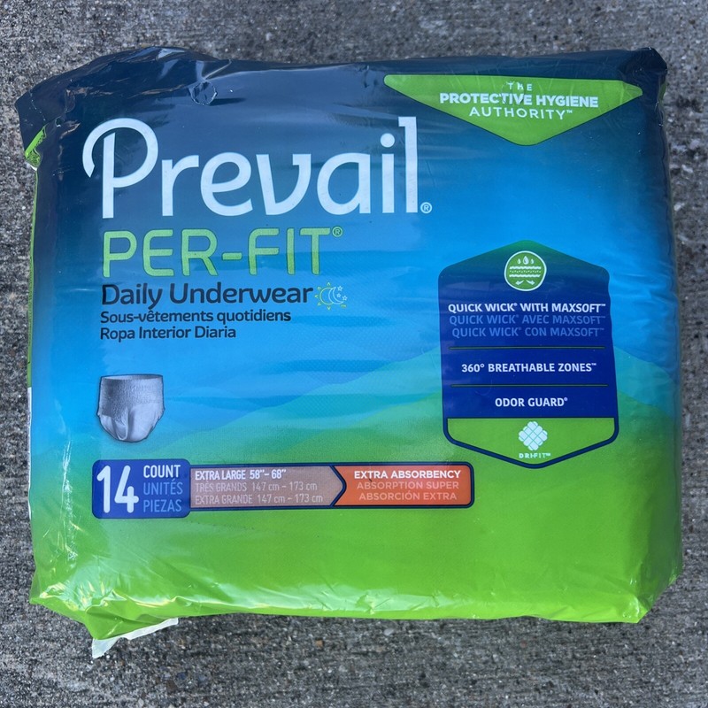 Prevail Per-Fit for Unisex Pull-up Disposable Adult Diaper Extra Large 14 Ct