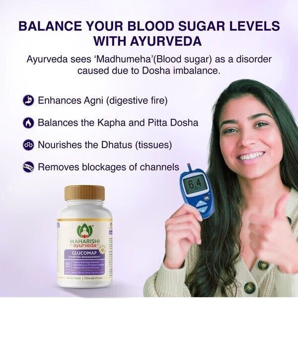 Maharishi Ayurveda Glucomap (60 Tablets) Jamun, Neem, Bhumi Amla