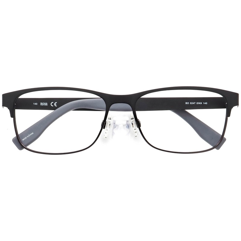 Boss Orange Eyeglasses BO 0247 0INX Matte Black Square Metal Frame 56[]16 140 gallery