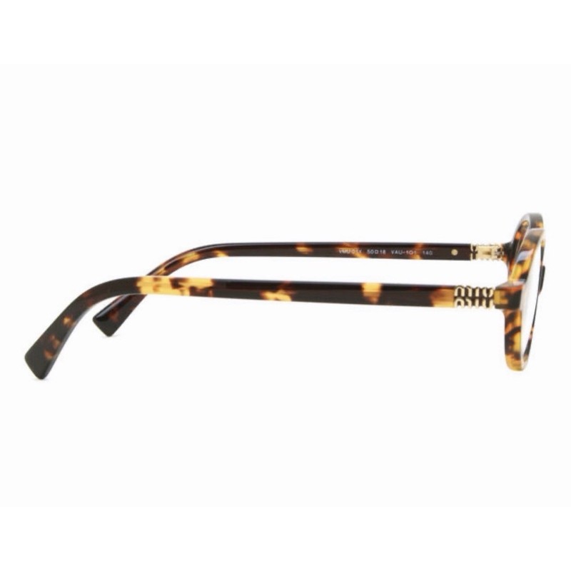 MIU MIU MU MU 01XV VAU101 Honey Havana Round Women Eyeglasses Rxable AUTHENTIC gallery