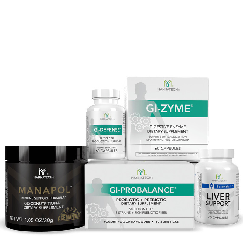 Mannatech Health Is Wealth Manapol Gi-Probalance Defense Zyme Liver 5pcs NEW
