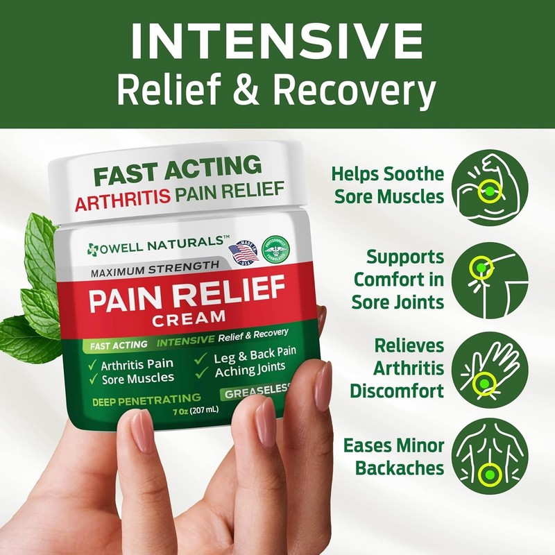 7 oz Maximum Strength Muscle & Joint Relief Cream – Menthol Scented Comfort gallery