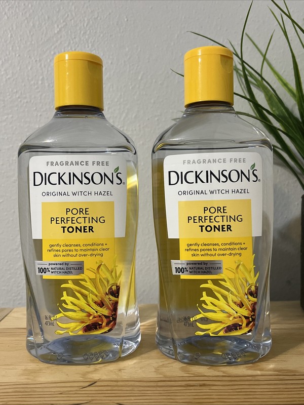 Dickinson’s Original Witch Hazel Pore Perfecting Toner 16 oz (Pack of 2 bottles)