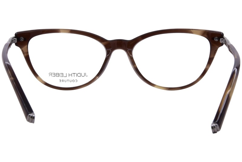 Judith Leiber Couture Zodiac Eyeglasses Women's Wood Full Rim Cat Eye 53mm gallery