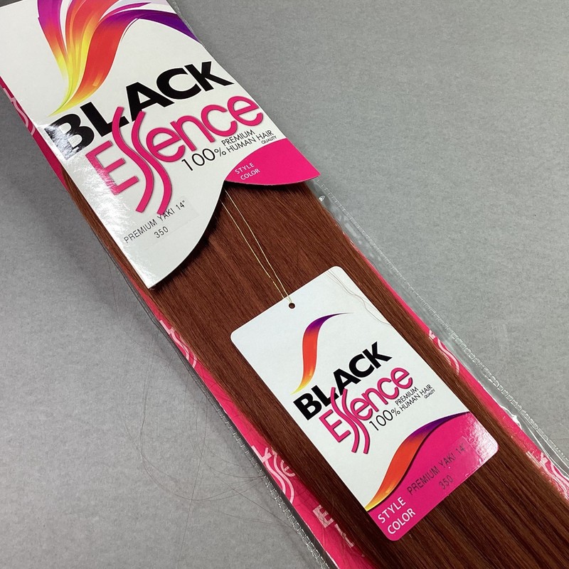 BLACK Essence Premium Yaki 14″ Hair Extension Color 350 100% Human Hair