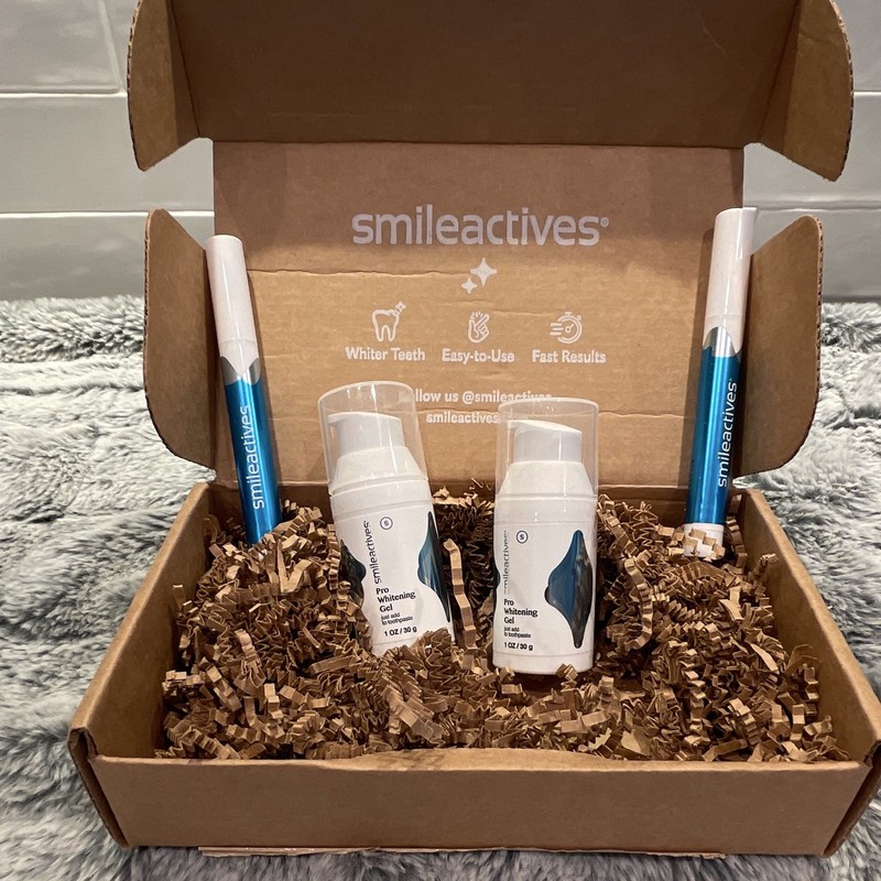 Smileactives Pro Whitening Gel Teeth Whitening Kit 1oz + 2 Pens Vanilla Mint