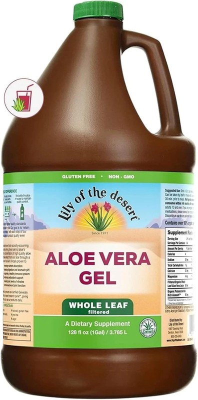 Lily of the Desert Aloe Vera Gel Whole Leaf (Filtered) 128 fl.oz Each (Pack of 3 gallery