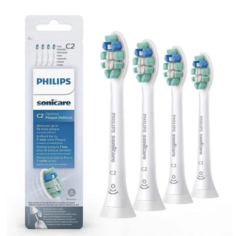 (Lot of 2) 4x Pack C2 Optimal Plaque Control Toothbrush Head for HX9024