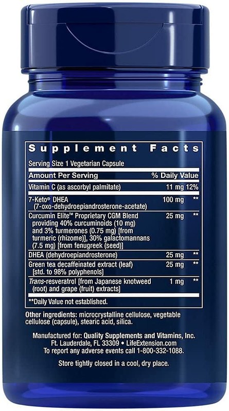 Life Extension DHEA and 7-Keto DHEA Healthy Body Weight & Mood, Lean Muscle Mass gallery