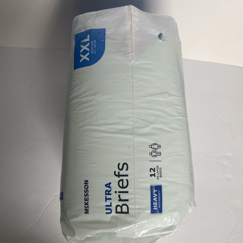 McKesson XXL Adult Diapers Ultra Heavy Protection.Disposable Briefs w/ Tabs. 12P gallery
