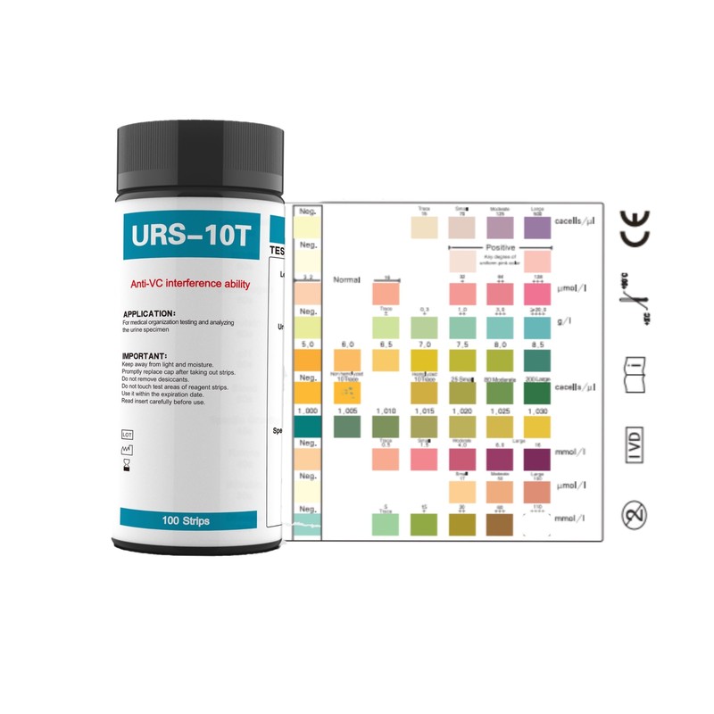 10 Parameters Urine test Strips for Diagnosis of Urinary Kidney Disease URS-10T