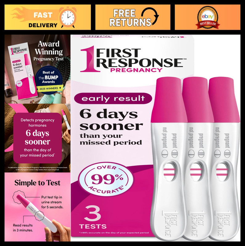 Early Result Pregnancy Test Strips, 3 Pack – Fast & Accurate Home Tests