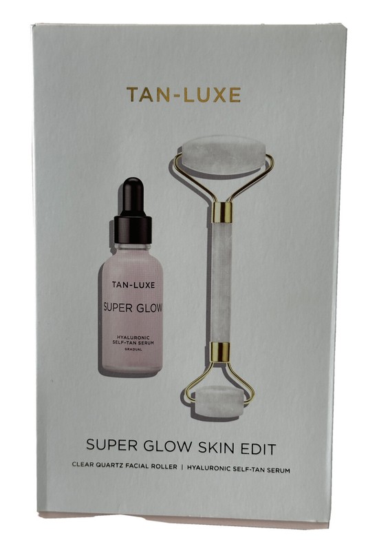 TAN-LUXE CLEAR QUARTZ FACIAL ROLLER & HYALURONIC SELF-TAN SERUM NIB 2 Pcs.