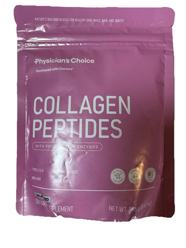Physicians Choice COLLAGEN PEPTIDES 8.67oz Powder UNFLAVORED probiotics