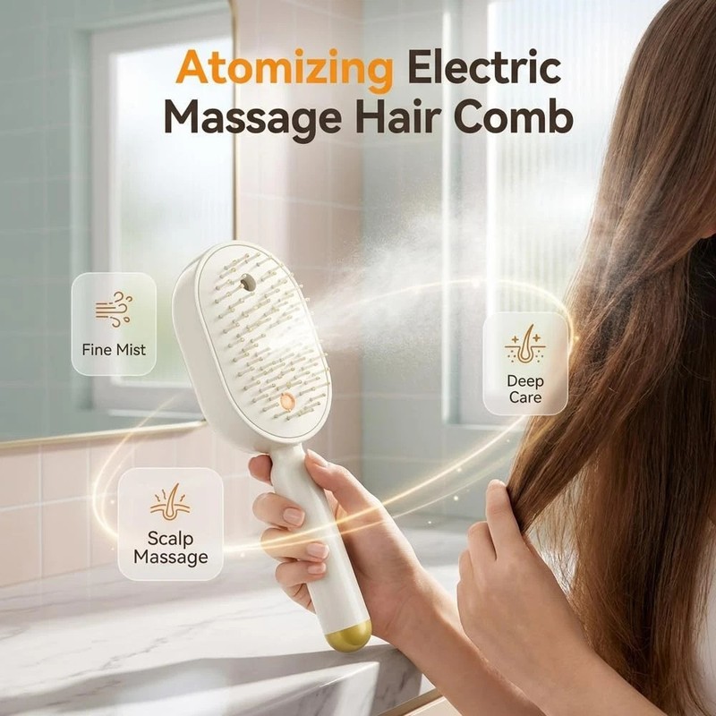 2026 Electric Spray Hair Brush Air Cushion Massage Comb Anti-Static 3-colors US gallery