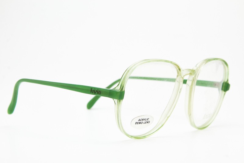 KRIZIA KV18 Clear/Green Butterfly Butterfly Glasses Vintage 80s👓Women gallery