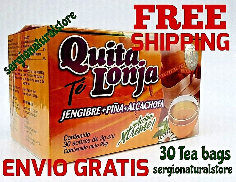 Te Quita Lonja Tea Jegibre + Piña 30 Bags Accion Xtreme! Free Shipping