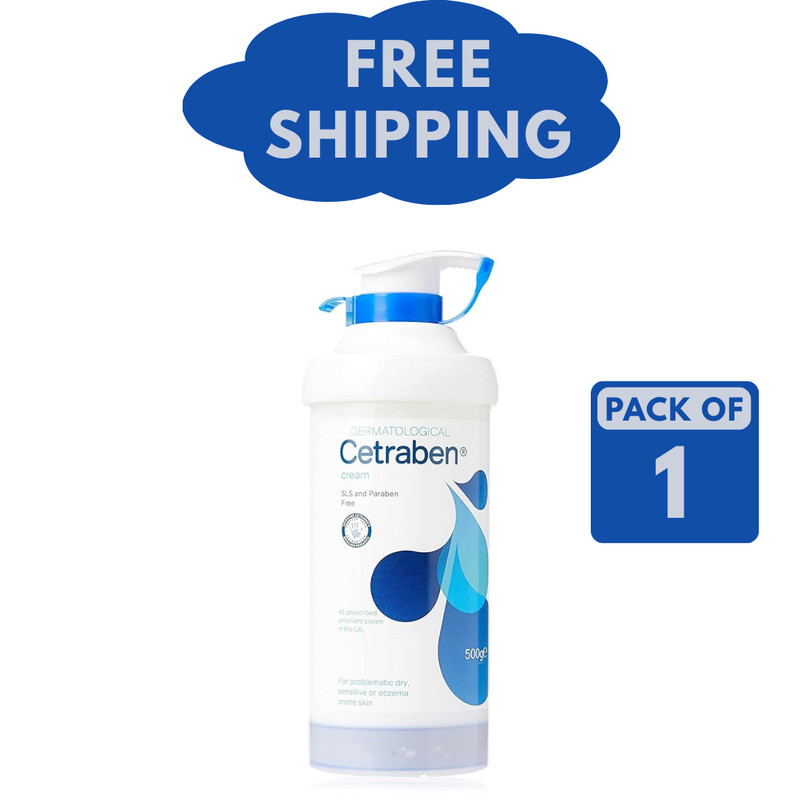 Cetraben Emollient Cream 500g Pump Moisturiser Dry Skin Relief