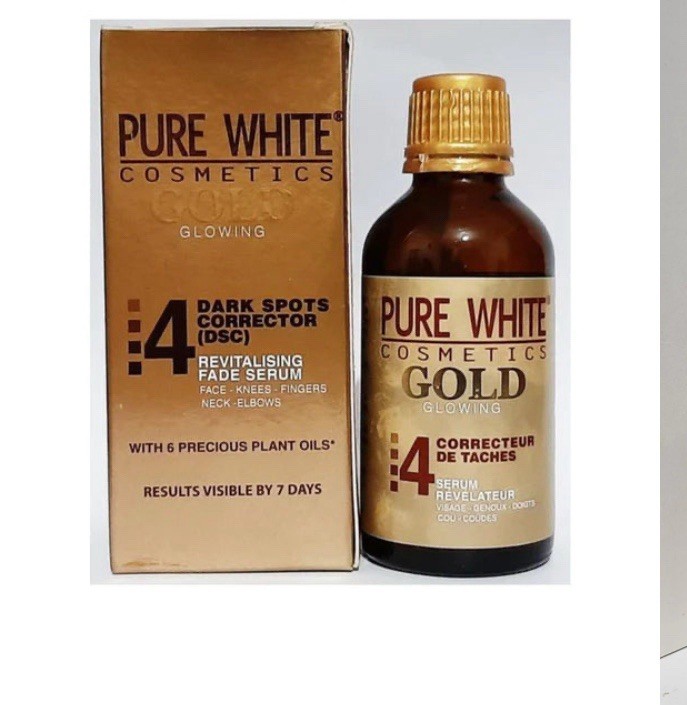 Pure White Cosmetics Gold Dark Spots Corrector Revitalising Fade Serum 1.69 Fl O