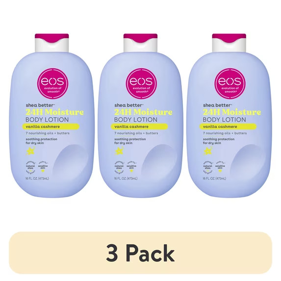 eos Vanilla Cashmere Body Lotion 16 oz 3 Pack Shea Better Moisture New
