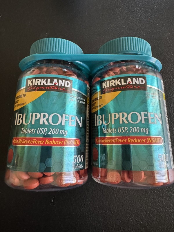 ✳️ ✳️ 2 PACK – Kirkland Signature Ibuprofen 200 mg. 500 Tabs (Total 1000) ✳️