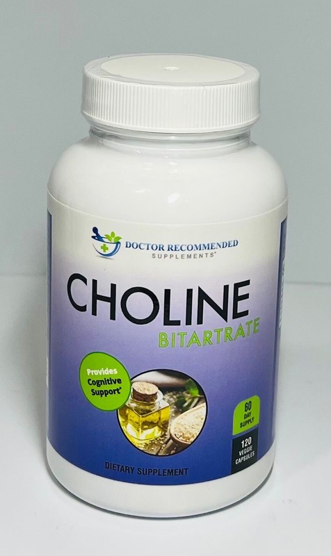 Premium Choline - 500 Mg - 120 Veggie Capsules - by - Supports Cognitive Health