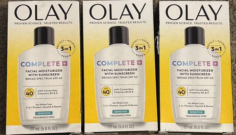 Olay Complete + Daily Facial Moisturizer with Sunscreen SPF 40 6oz 3 Box 5/27+