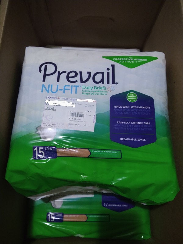 Prevail Per-Fit Adult XL Daily Briefs Maximum Plus Absorbency 15 Count