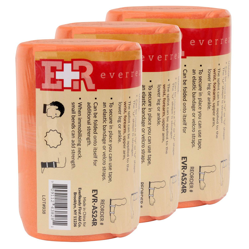 Ever Ready First Aid Universal Aluminum Splint, 24 Inch Rolled - 3 Pack gallery