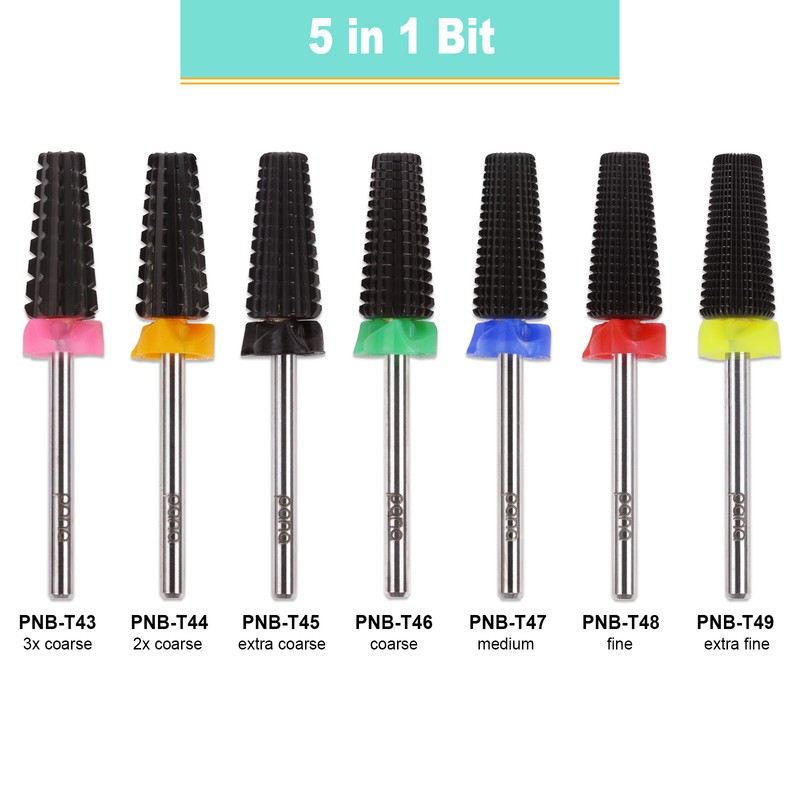 USA #1 PANA 5 in 1 DLC Nail Carbide Bit – Acrylic Hard Gel – 3/32″ Shank Size