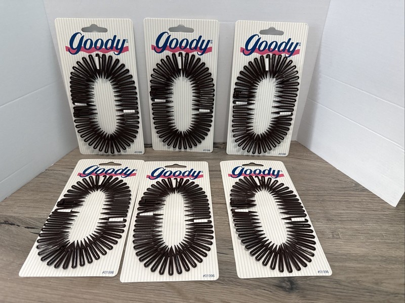 Lot of 6 Goody V7 Flexible Comb 01996 Headband Ponytail Hair Clip NEW NOS