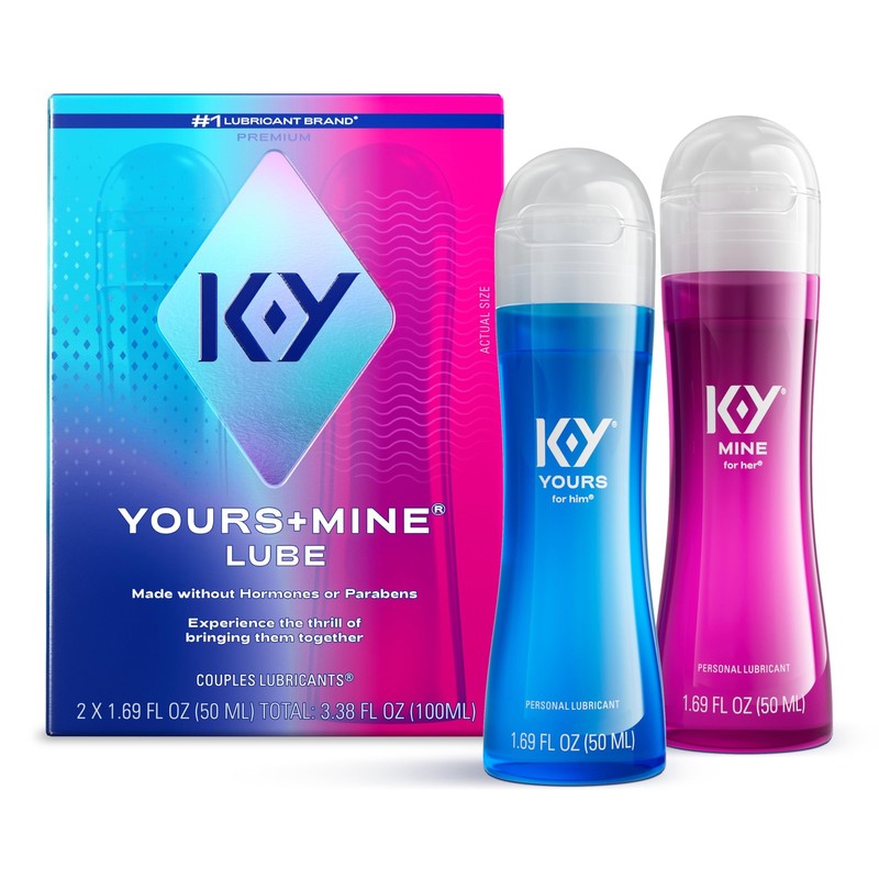 KY Yours & Mine Personal Lubricant for Couples, Sensorial Couples Lube, 2 x 1…