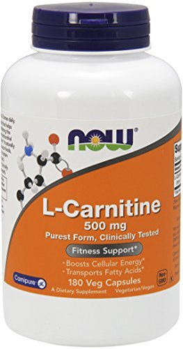 NOW FOODS L-Carnitine 500 mg 180 Veg Capsules gallery